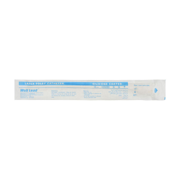 Well Lead Sterile 2Way 20FR 30ml Silicone Coated Latex Foley Catheter