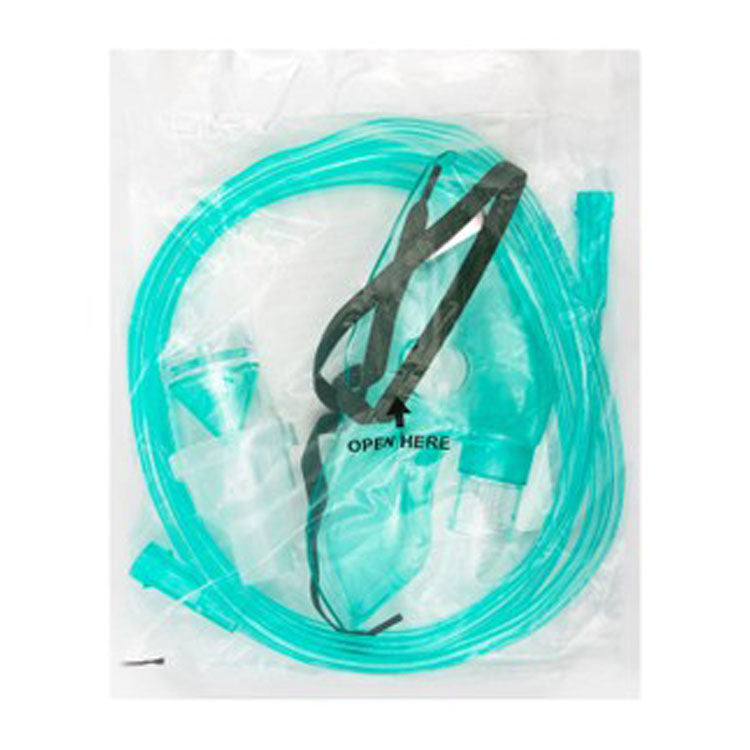 قناع استنشاق طبي أخضر للاستخدام مرة واحدة للبالغين - خالٍ من اللاتكس