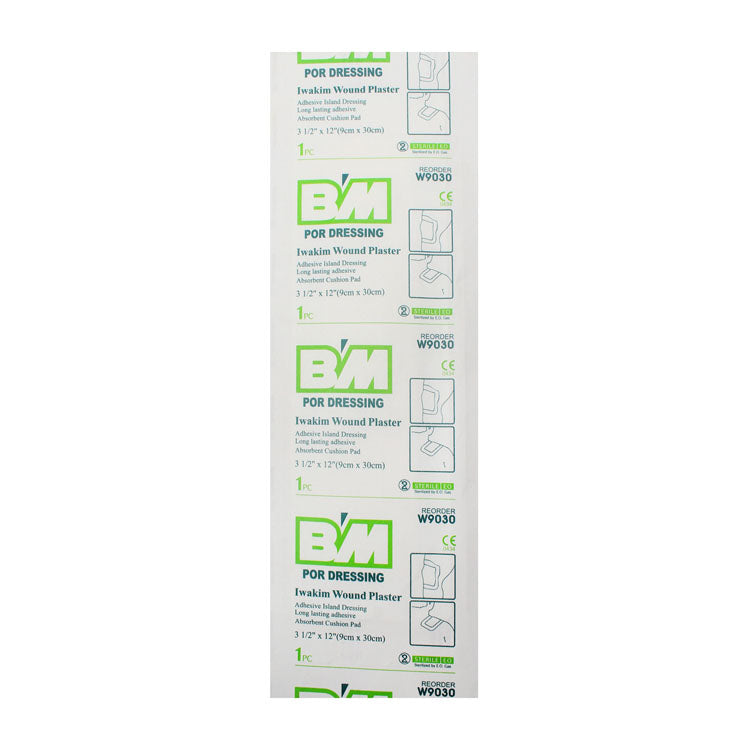 BM Sterile Adhesive Iwakim Wound Plaster (30x9cm)