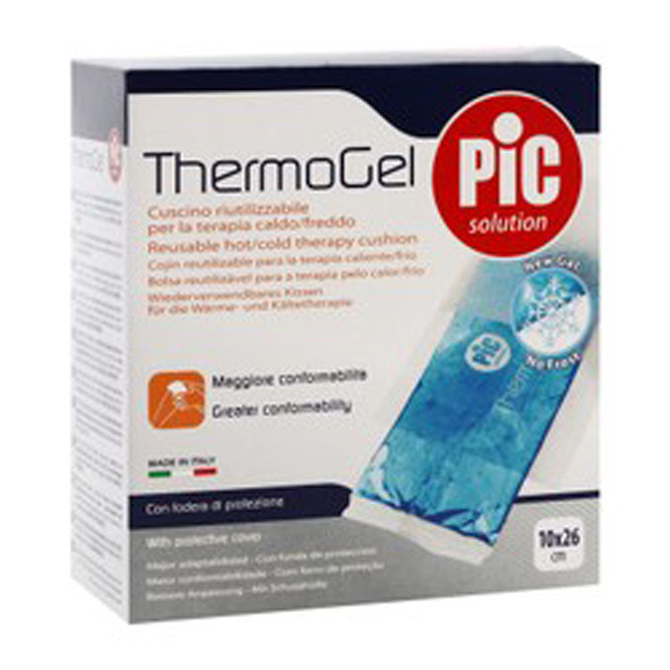 وسادة علاجية حرارية قابلة لإعادة الاستخدام من مادة ثيرموجيل من بيك سوليوشن مع غطاء واقٍ (10 × 26 سم)