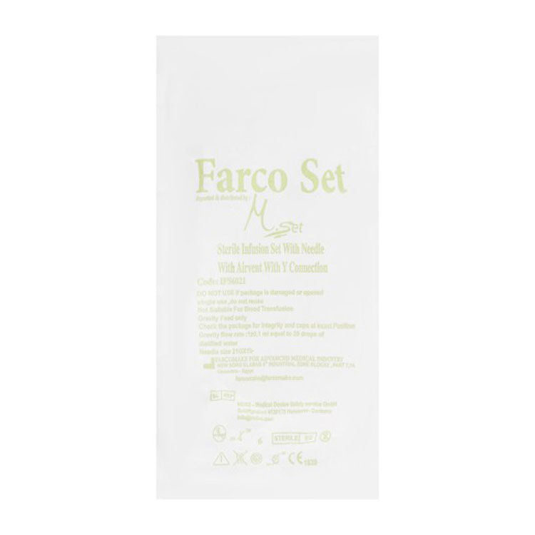 Farco Sterile Infusion Set with Needle & Airvent with Y Connection