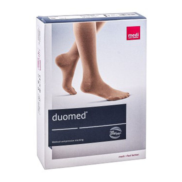 Medi Duomed 2XL Beige Thigh High Closed Toe Compression Stockings Class 2 1 pair