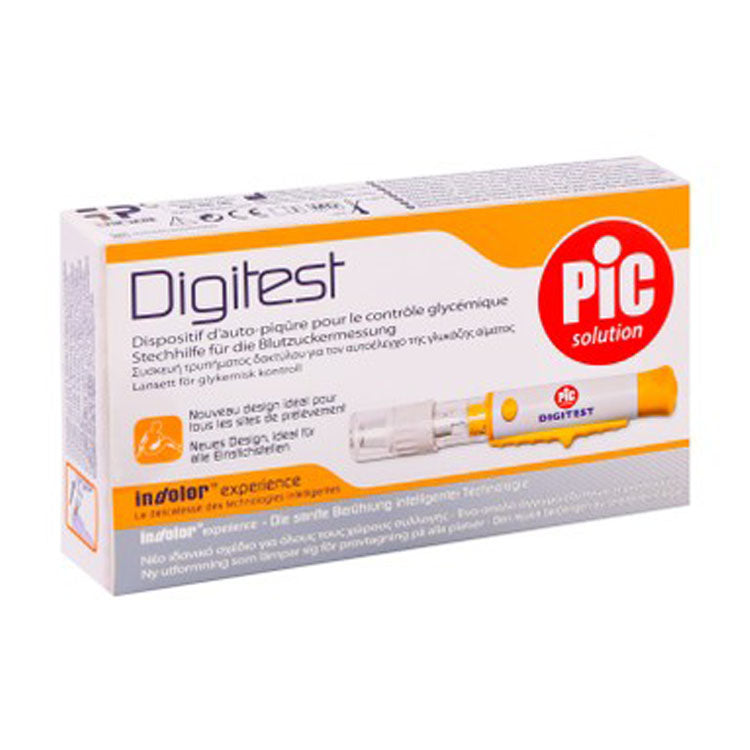 جهاز وخز أبيض وأصفر من Pic Solution Digitest