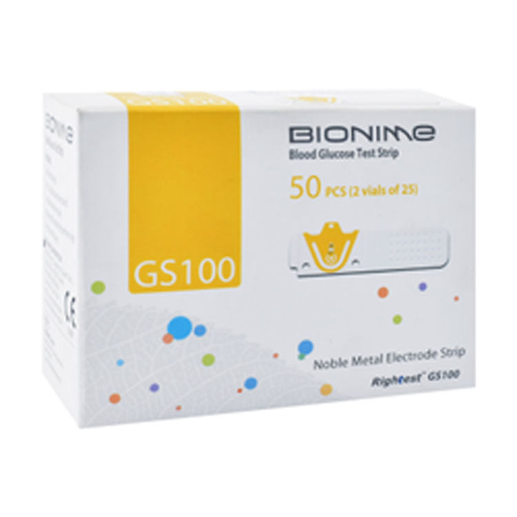 Bionime GS100 Blood Glucose Test Strips 50 per pack