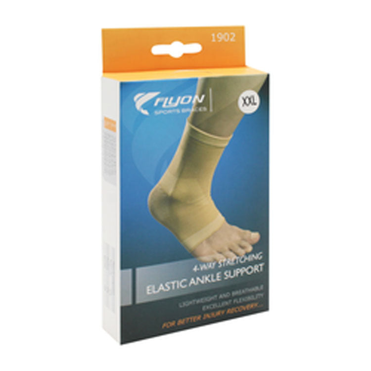 Flyon 2XL 4 Way Stretching Elastic Ankle Support (31.8-36.2cm)