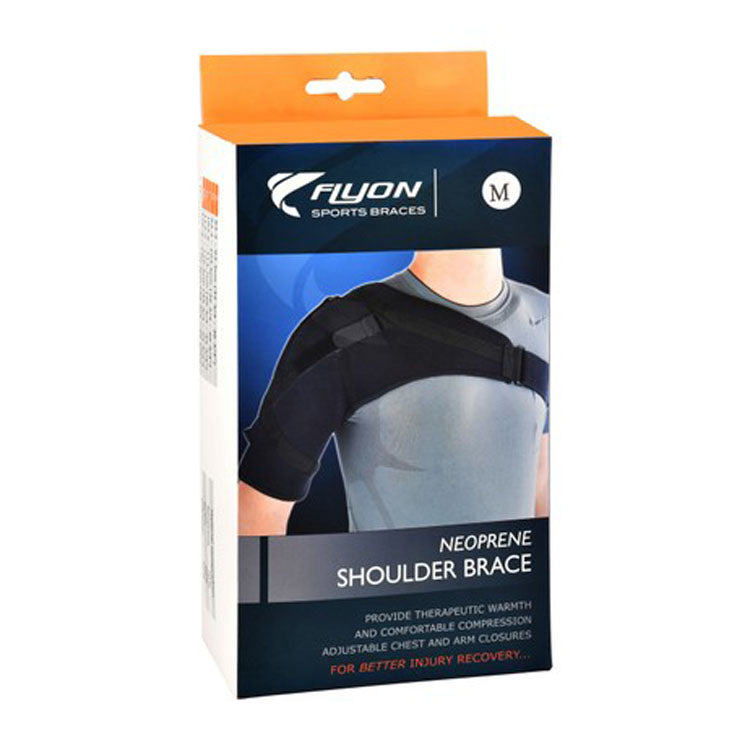 دعامة كتف من النيوبرين الأسود متوسطة الحجم من فلايون (93.3-103.5 سم)