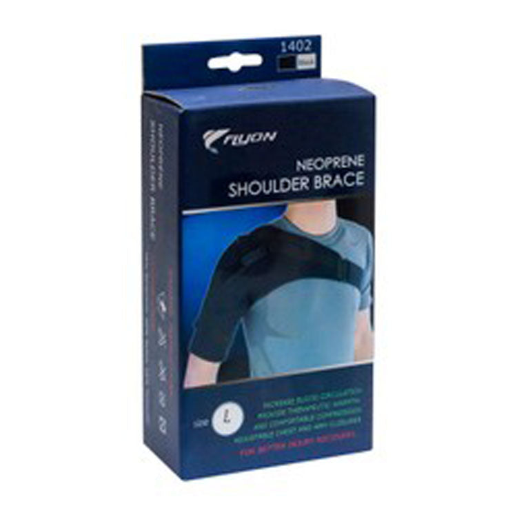 دعامة كتف كبيرة من النيوبرين الأسود من فلايون (103.5-113.7 سم)