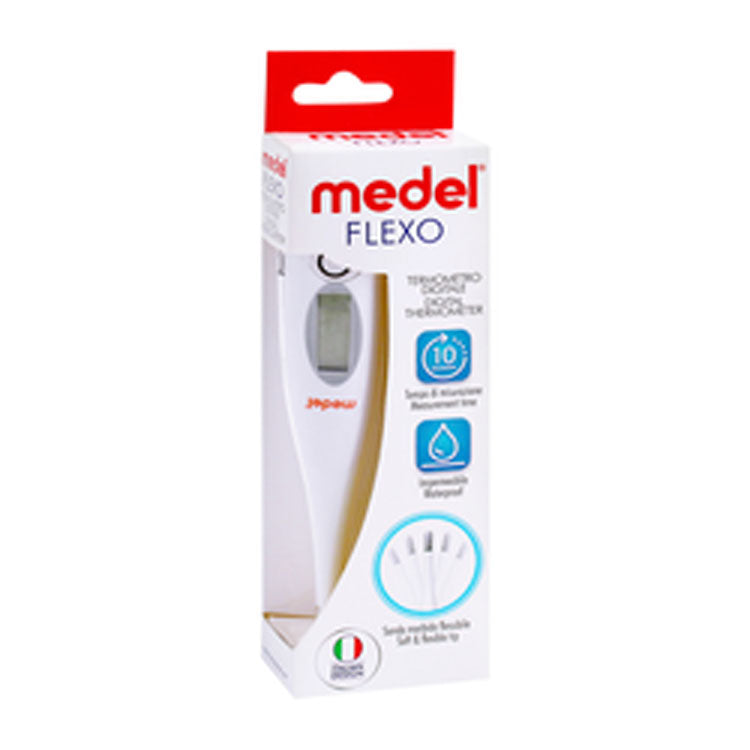 مقياس حرارة رقمي أبيض مقاوم للماء من ميدل فليكسو