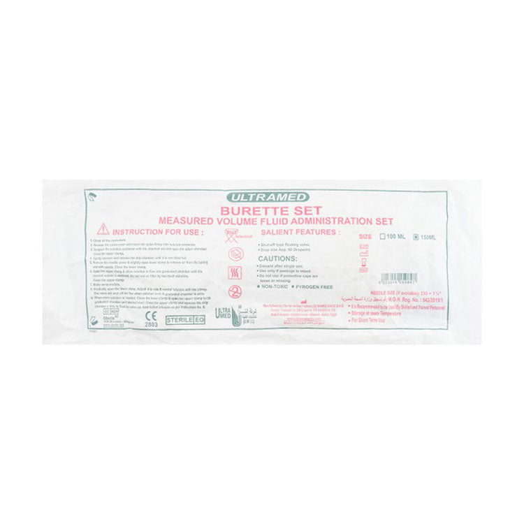 Ultramed Sterile Burette Set - non toxic, pyrogen free