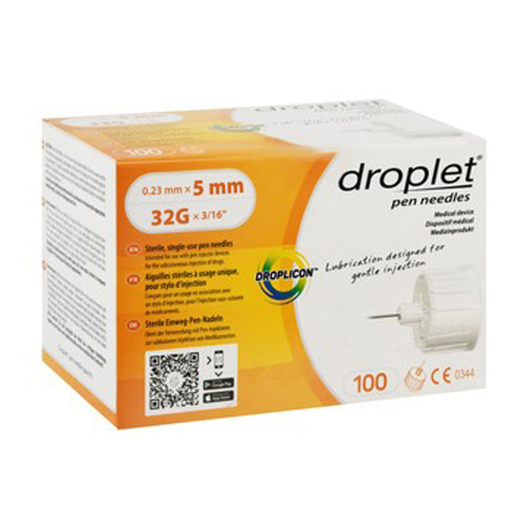 إبر قلم معقمة للقطرات 32G (0.23x5 مم)