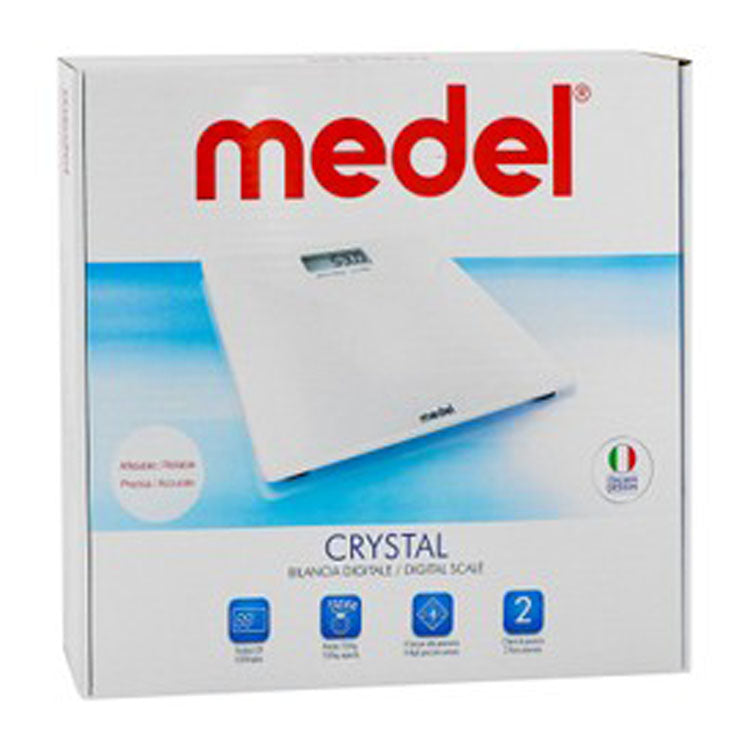 ميزان رقمي كريستالي من ميدل - أبيض