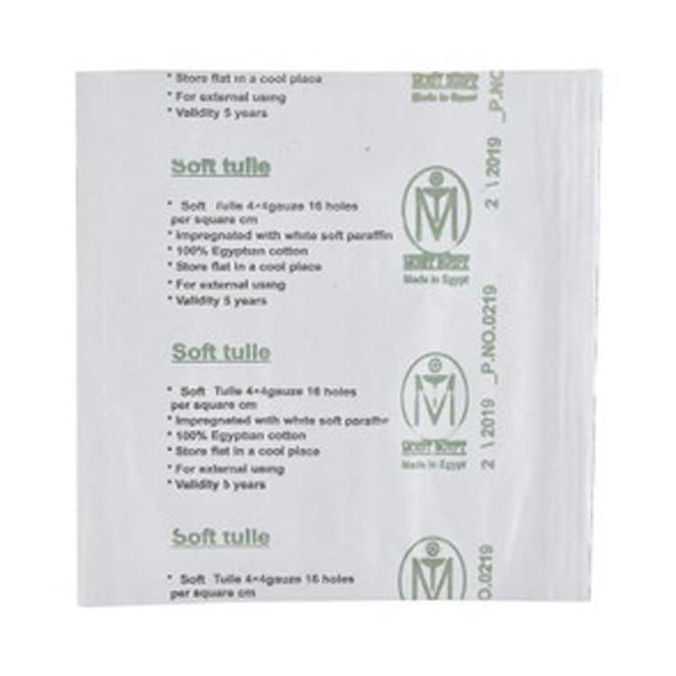 شاش تول ناعم مع بارافين أبيض ناعم (10x10 سم)