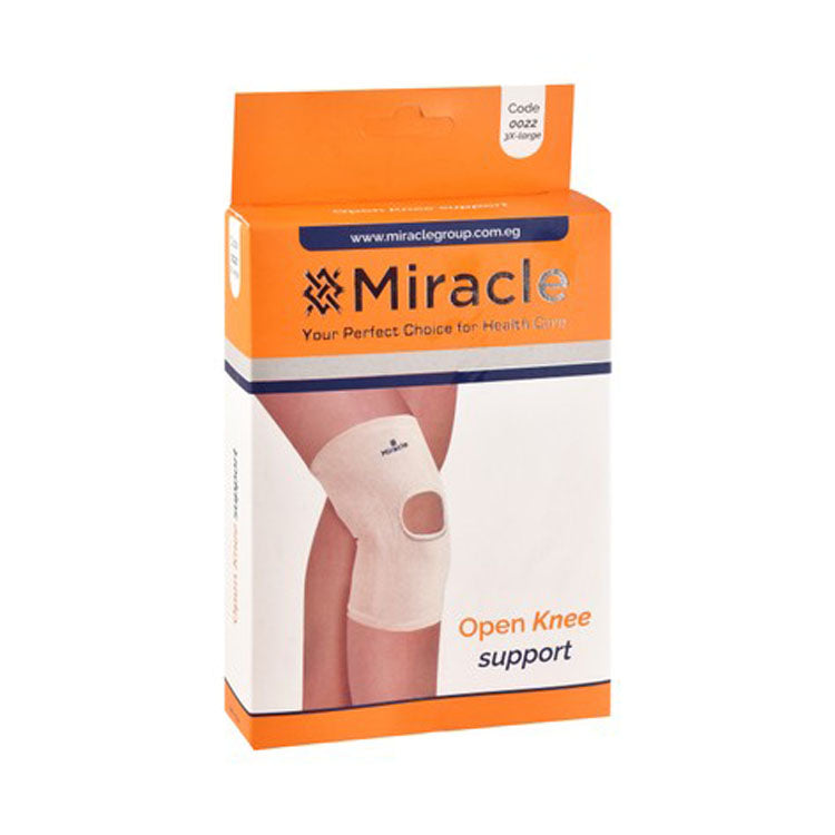 دعامة الركبة المفتوحة Miracle 3XL باللون الأبيض (51.9-56.9 سم)