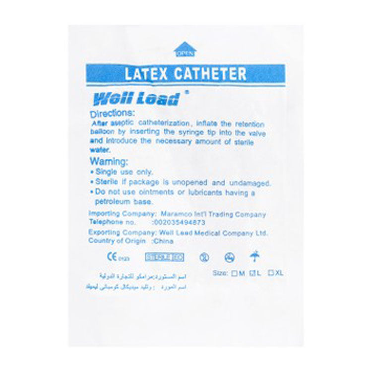 Well Lead Sterile Large Latex Catheter