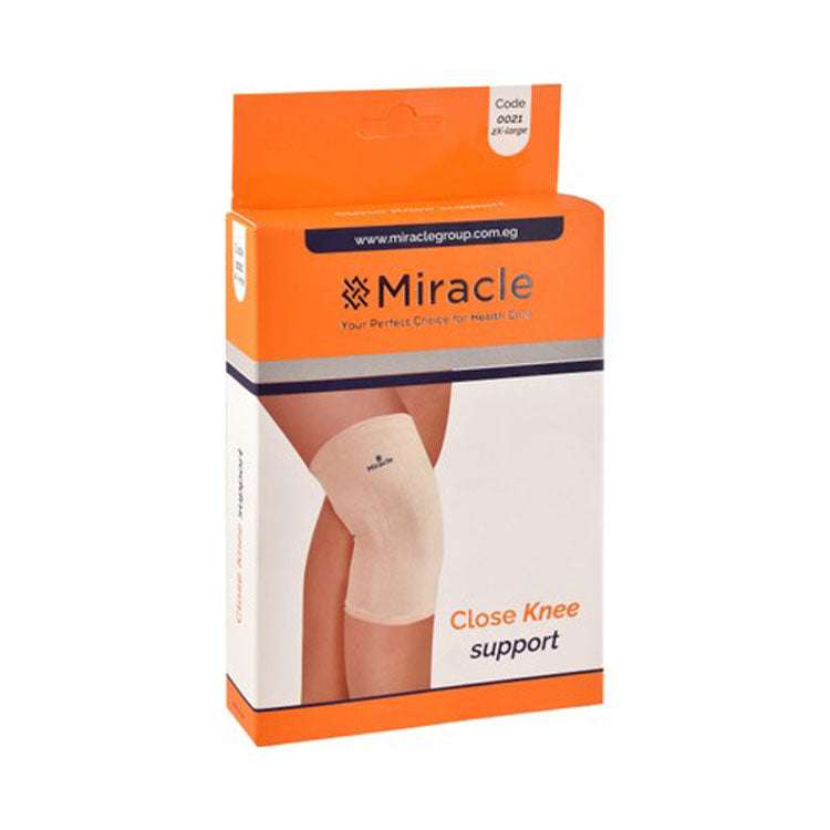 دعامة الركبة Miracle 2XL البيضاء المغلقة (46.9-51.9 سم)
