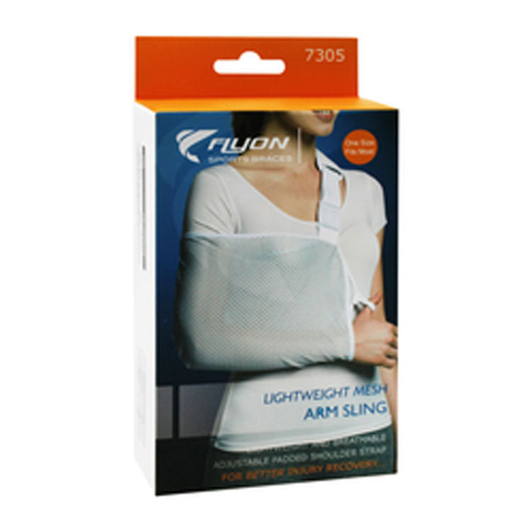 حمالة ذراع شبكية بيضاء خفيفة الوزن من فلايون، مقاس عالمي