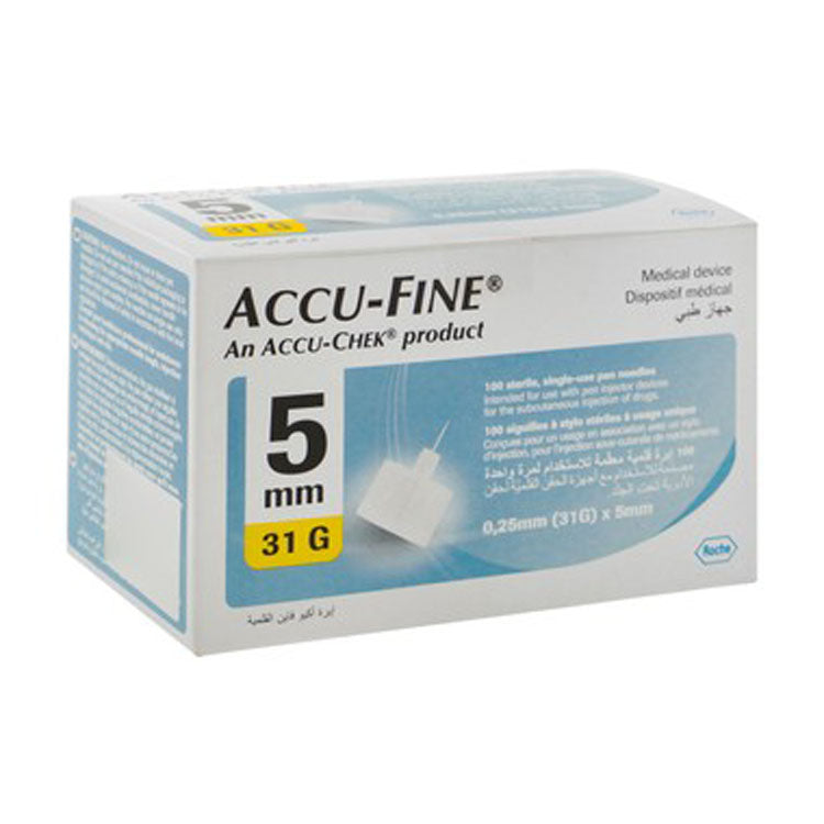 Accu-Chek Accu-Fine 31G Sterile Insulin Pen Needles (0.25x5mm) - latex free