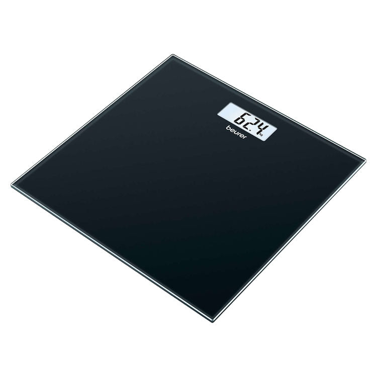 Beurer GS10 Wellbeing Glass Bathroom Scale (Up to 180kg) - Black