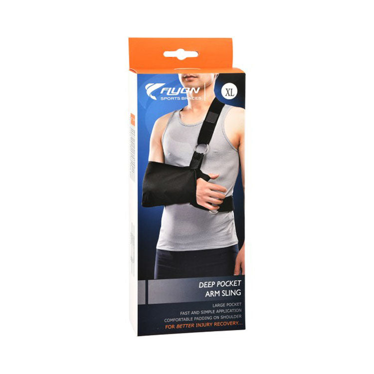 حمالة ذراع Flyon XL سوداء بجيب عميق