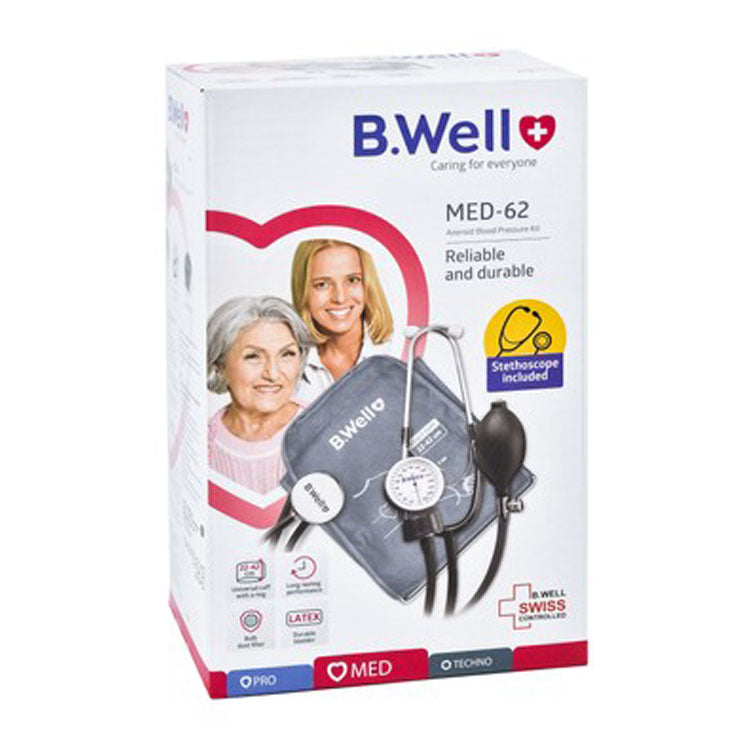 B.Well Aneroid Blood Pressure Kit with Stethoscope MED-62 1 pack
