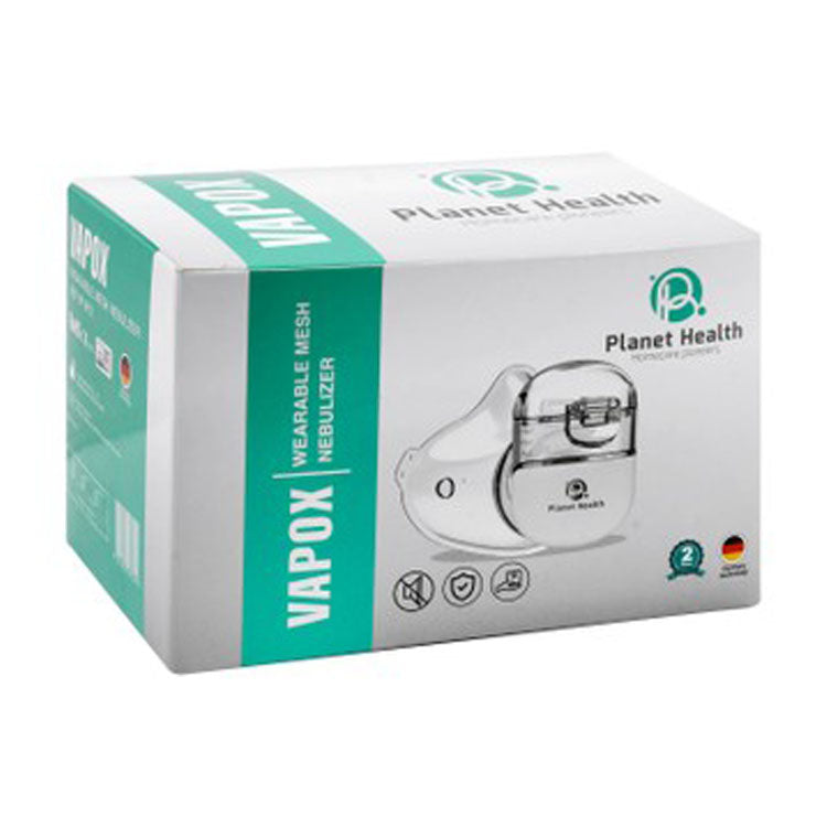 جهاز استنشاق شبكي قابل للارتداء من بلانيت هيلث فابوكس - أبيض، VP-M12