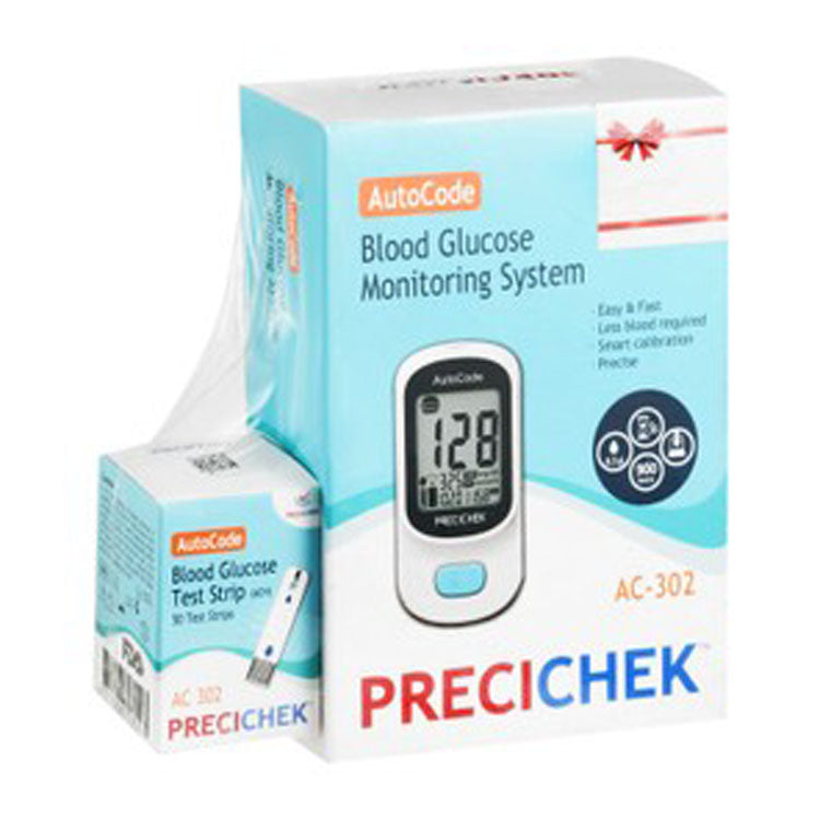 مجموعة جهاز قياس جلوكوز الدم بريسيتشيك الرمادي والأسود