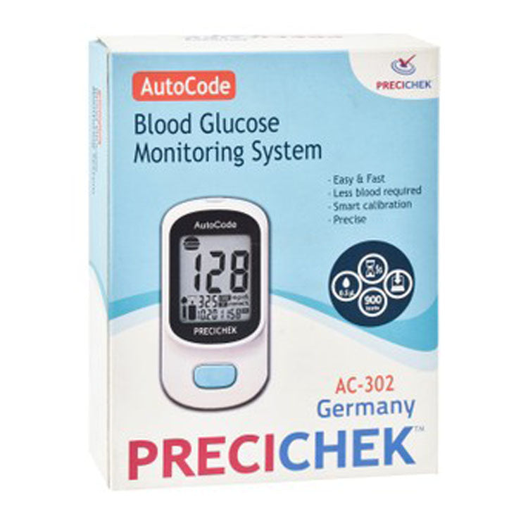Precichek AC-302 White & Black Blood Glucose Monitor 1 pack