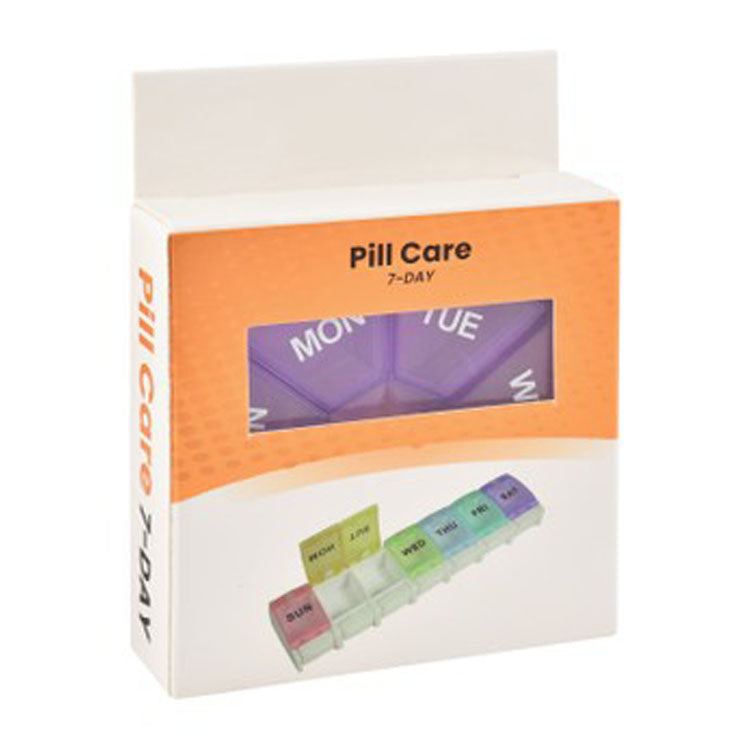 Pill Care Purple 7-Day Pill Planner (8.5x8.5x1.7cm)