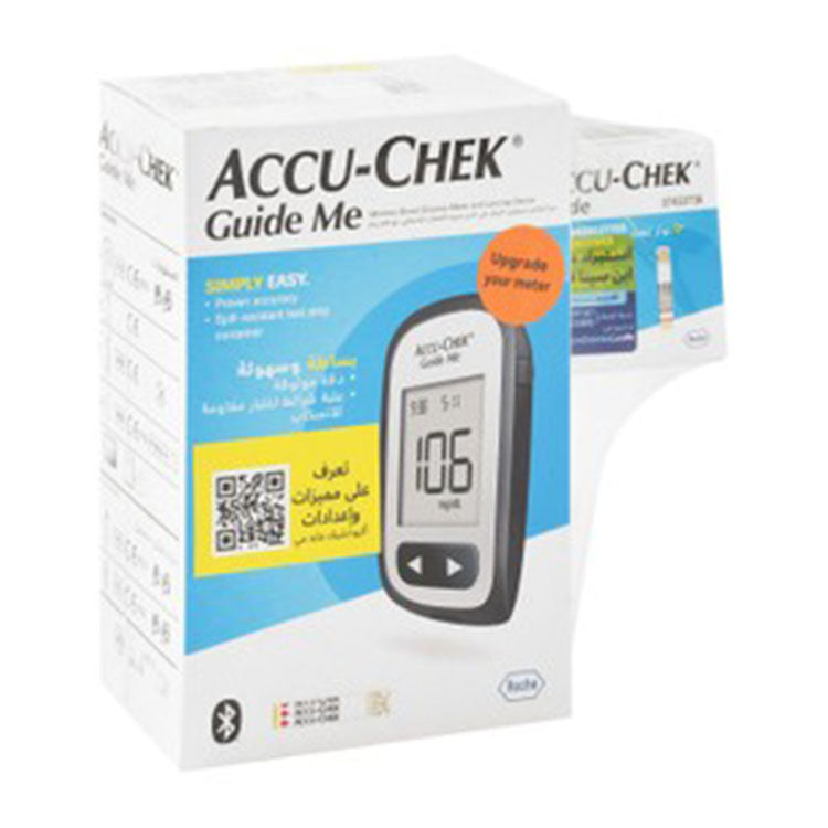 Accu-Chek Guide Me Wireless Blood Glucose Monitoring System with Lancing Device - Black & White