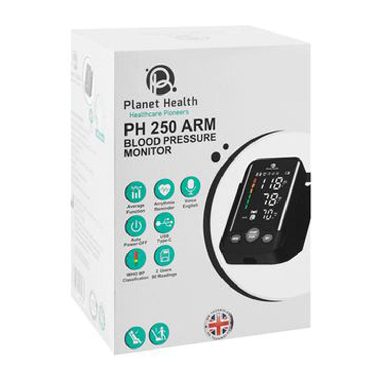 Planet Health Arm Blood Pressure Monitor - Black, PH 250 1 pack
