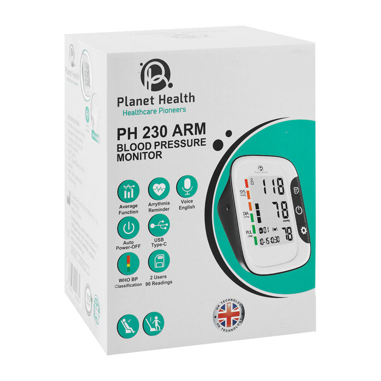 Planet Health Arm Blood Pressure Monitor - White, PH 230