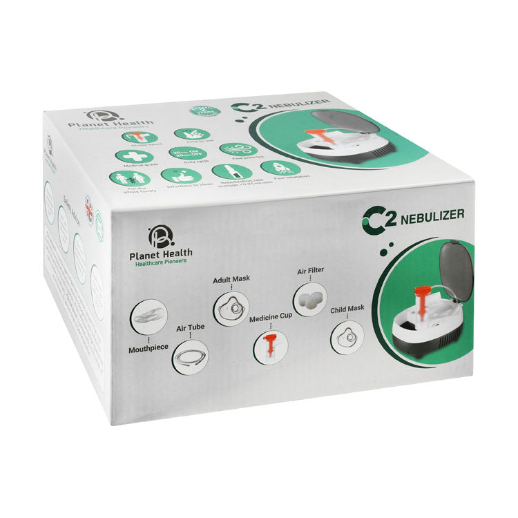 Planet Health C2 Nebulizer - White & Black