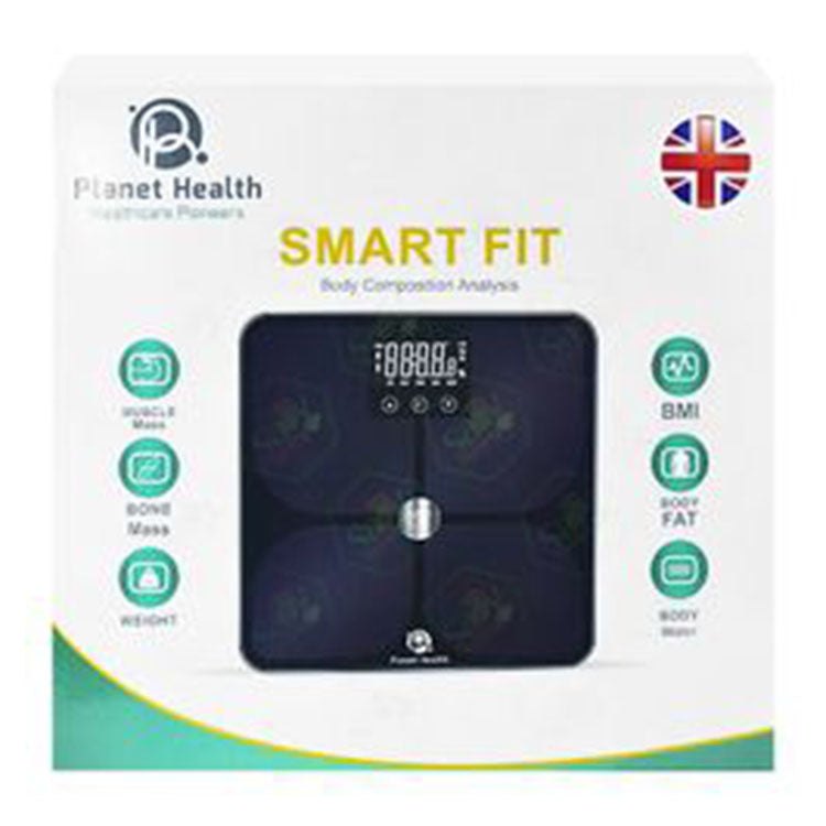 Planet Health Smart Fit Black Body Composition Analysis Weight Scale