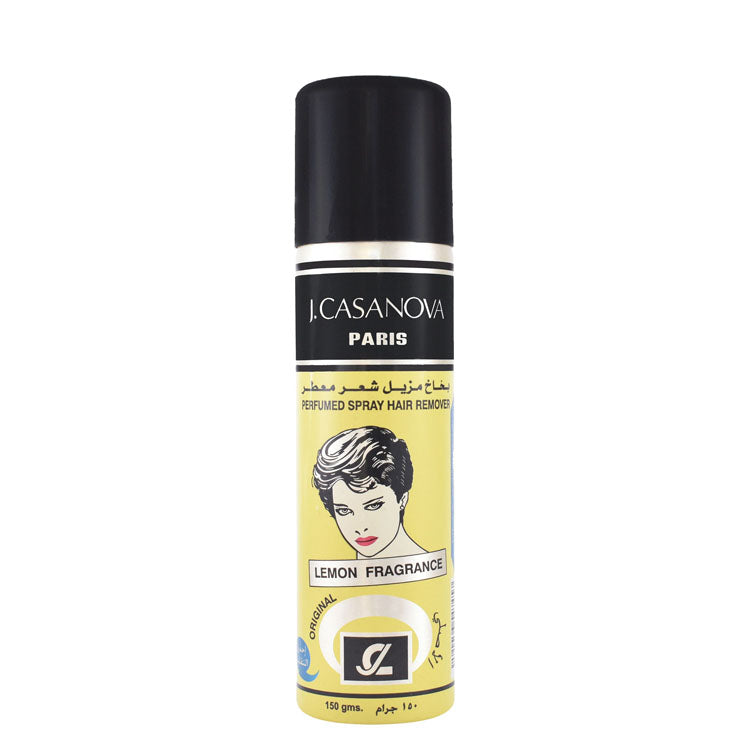 J.Casanova Hair Removal Spray Lemon Scent for Legs & Underarms