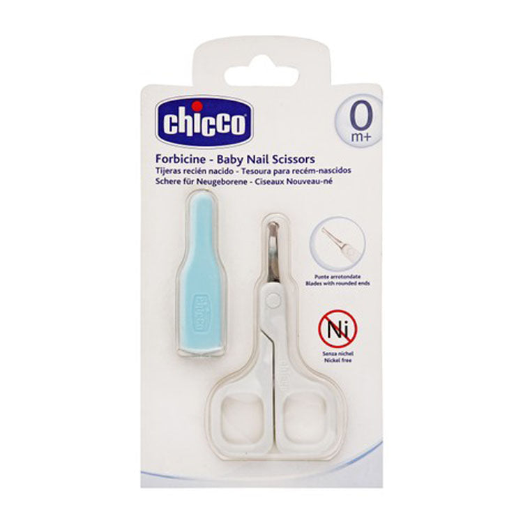 Chicco Forbicine Baby Nail Scissors with Blue Cap (0+ Months) - nickel free 1 pcs