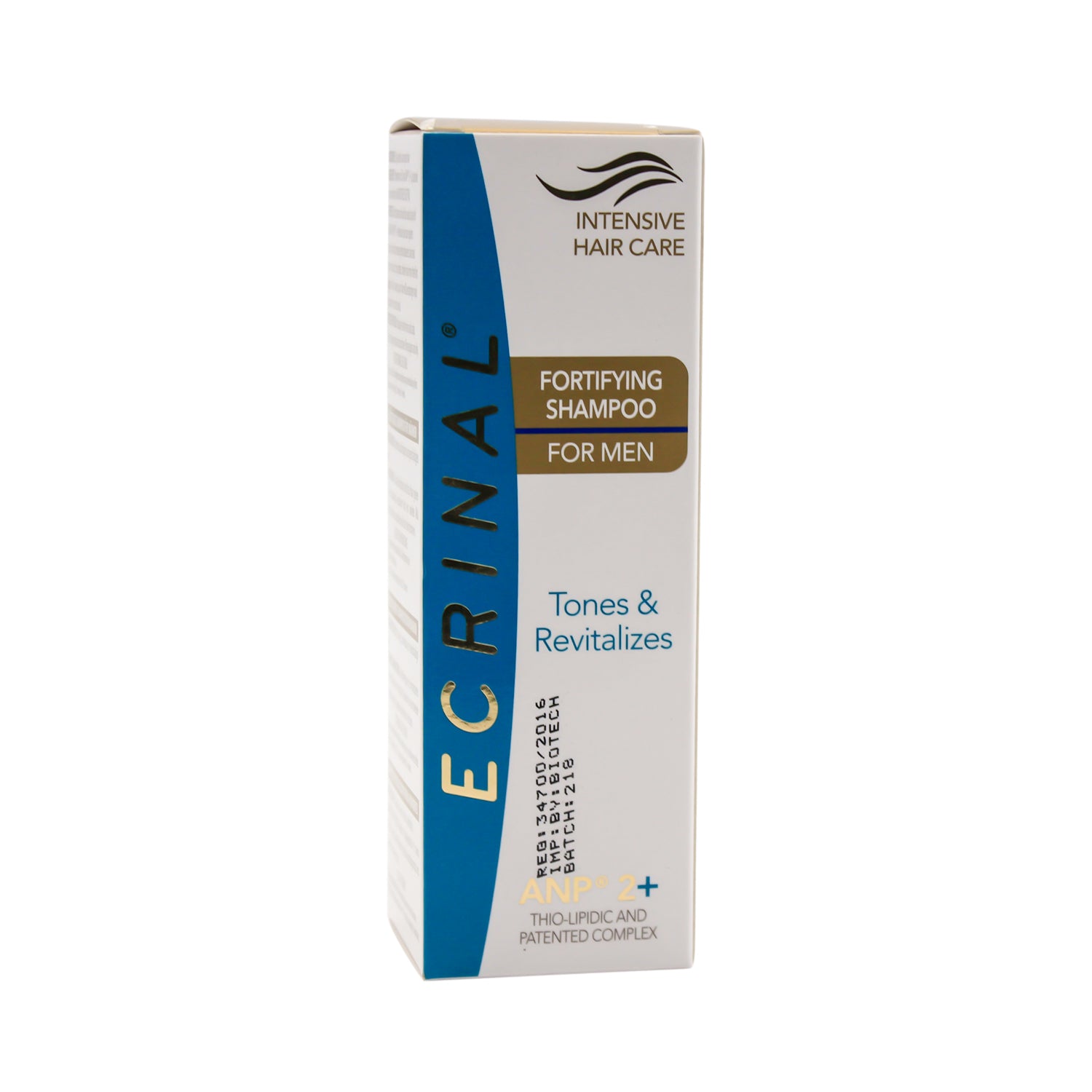 Ecrinal ANP 2+ Men's Fortifying, Toning & Revitalizing Shampoo for Dry, Brittle & Damaged Hair