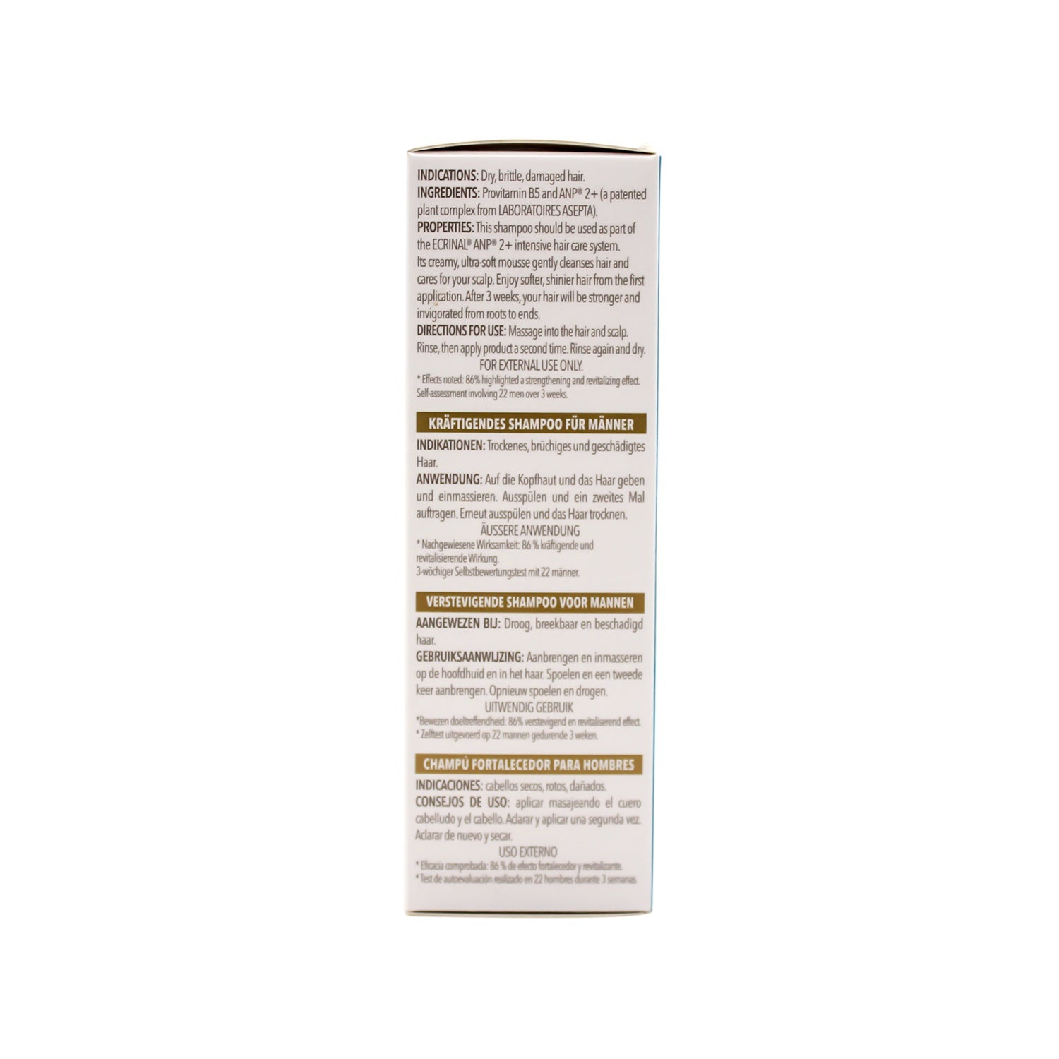 Ecrinal ANP 2+ Men's Fortifying, Toning & Revitalizing Shampoo for Dry, Brittle & Damaged Hair
