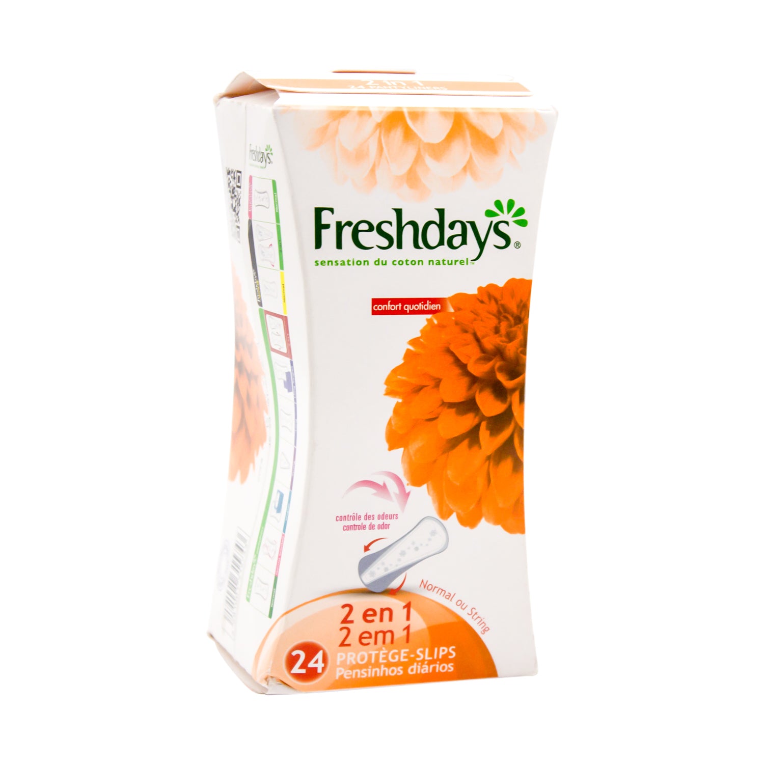 Freshdays Natural Cotton Feel 2in1 Normal or String Panty Liners