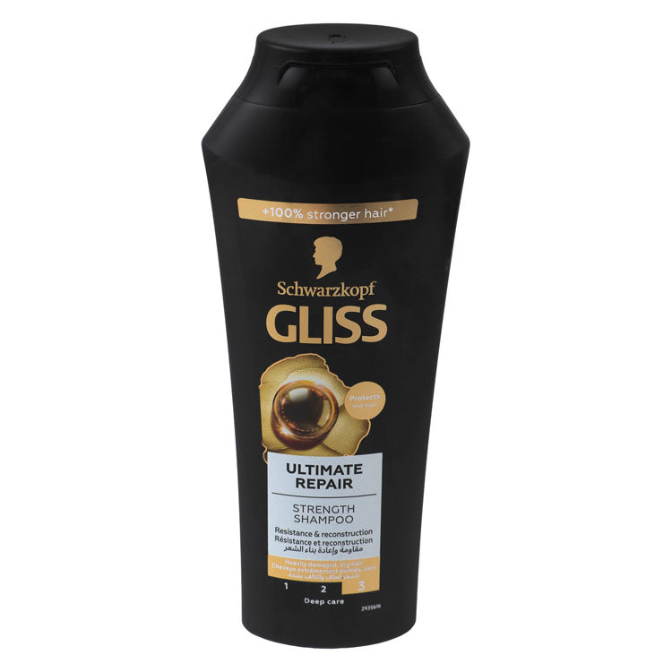 شامبو شوارزكوف جليس لإصلاح الشعر التالف بشدة وتقويته بالكيراتين وخلاصة اللؤلؤ الأسود - لم يتم اختباره على الحيوانات