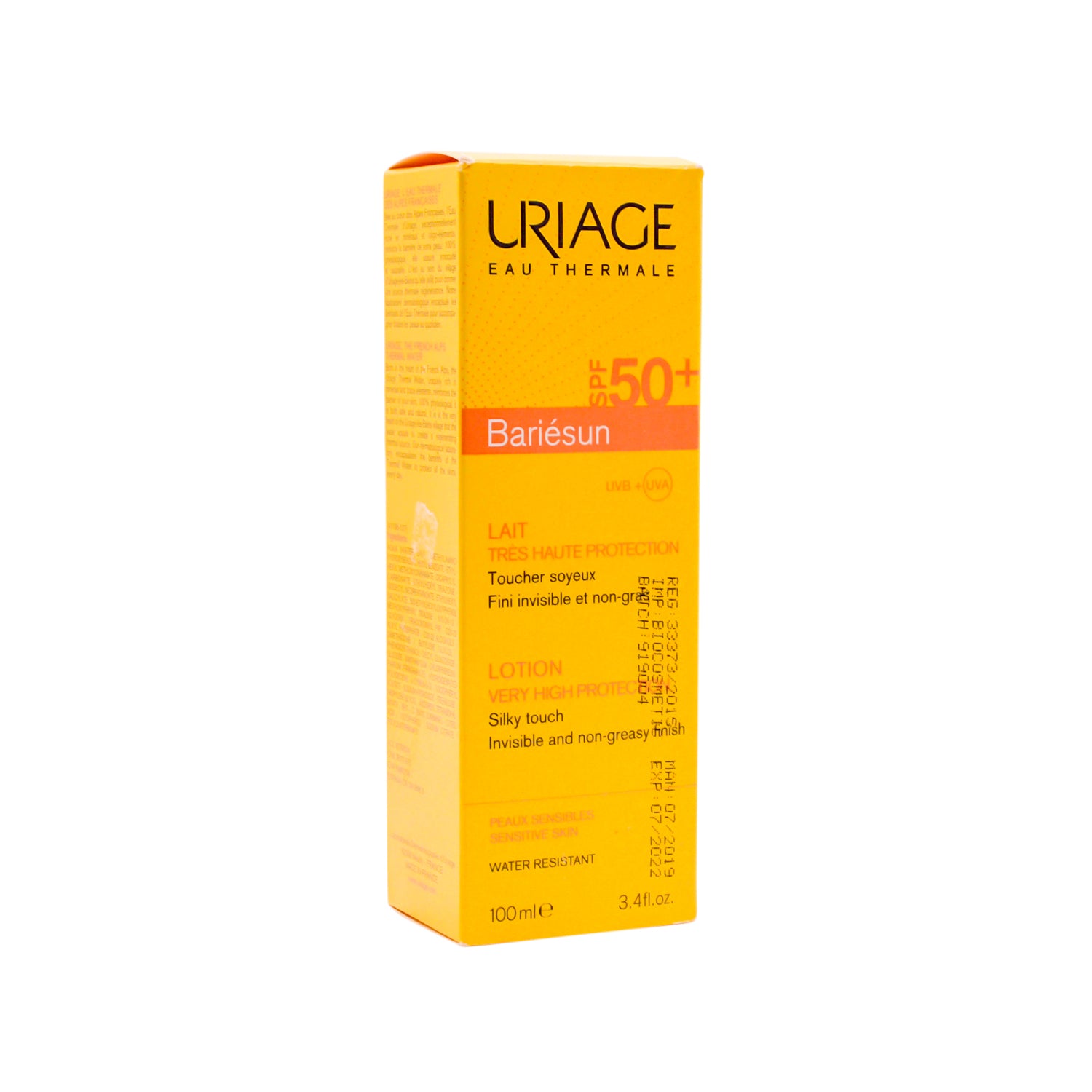 واقي الشمس المقاوم للماء من يورياج أو ثيرمال باريسون للوجه والجسم للبشرة الحساسة بعامل حماية من الشمس 50+ - غير كوميدوغينيك