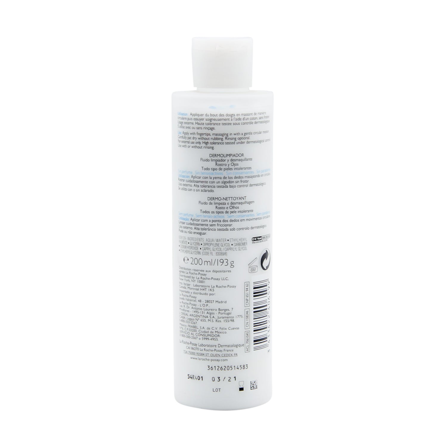 La Roche-Posay Toleriane Face & Eyes Cleanser - fragrance free