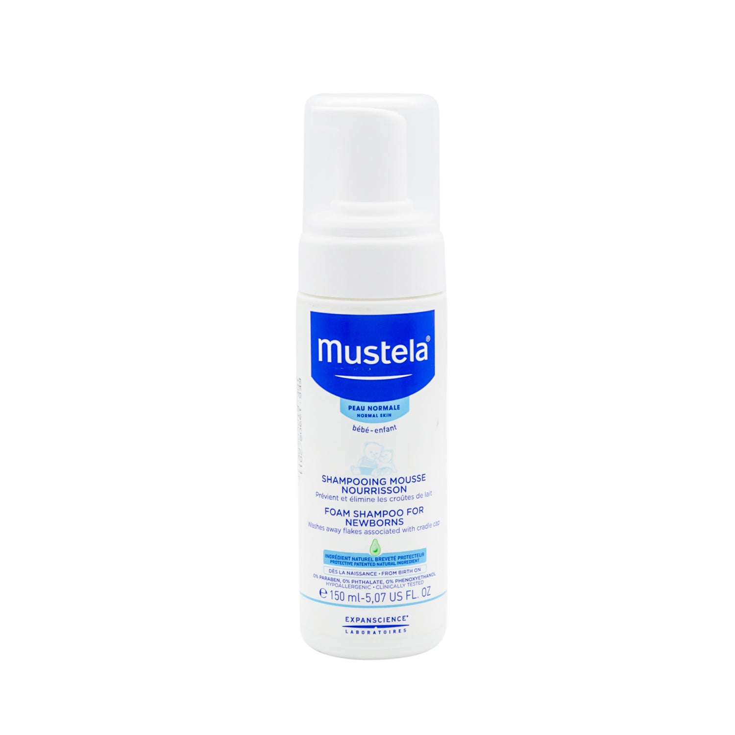 Mustela Hypoallergenic Foam Shampoo for Infants - parabens free, phthalate free, phenoxyethanol free
