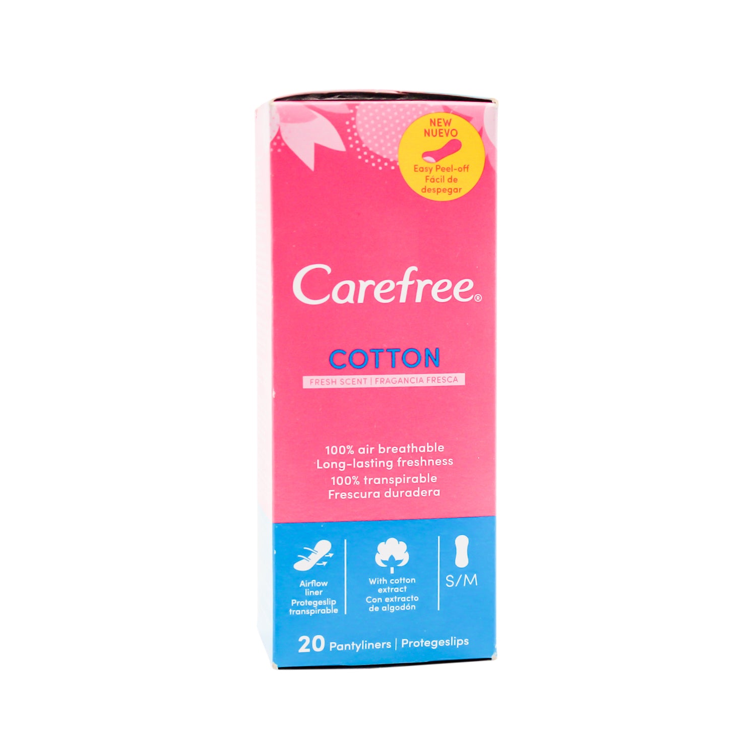 Carefree Cotton Feel Normal Pantyliners Fresh Scent - dyes free, chlorine bleaching free