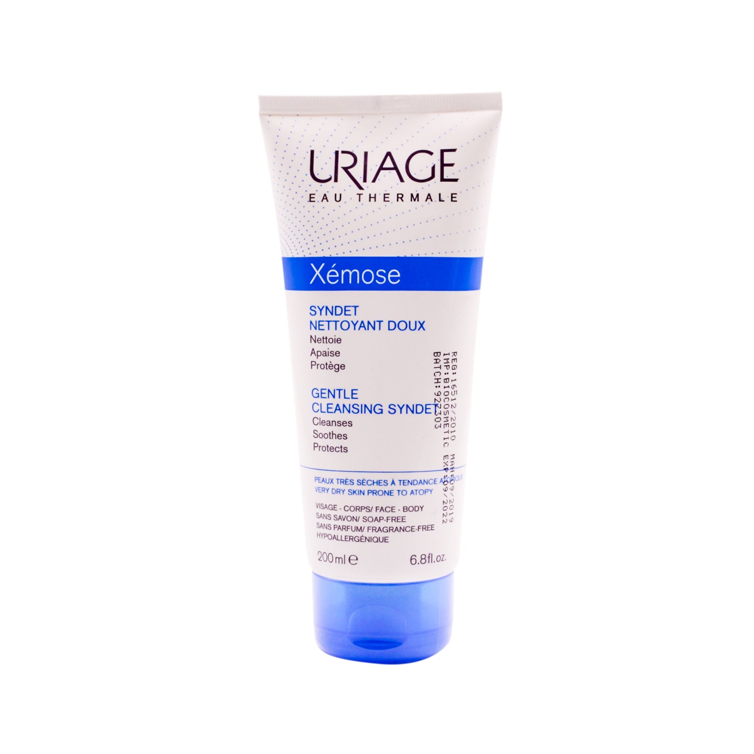 Uriage Eau Thermale Xemose Hypoallergenic Soothing Face & Body Cleanser for Very Dry & Atopic Skin - soap free, fragrance free