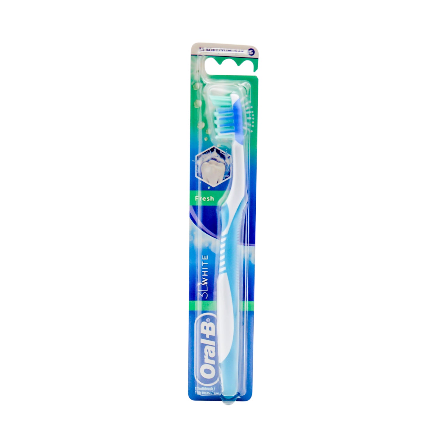 Oral-B 3D White Blue & White Fresh Soft Toothbrush (35 Bristles)