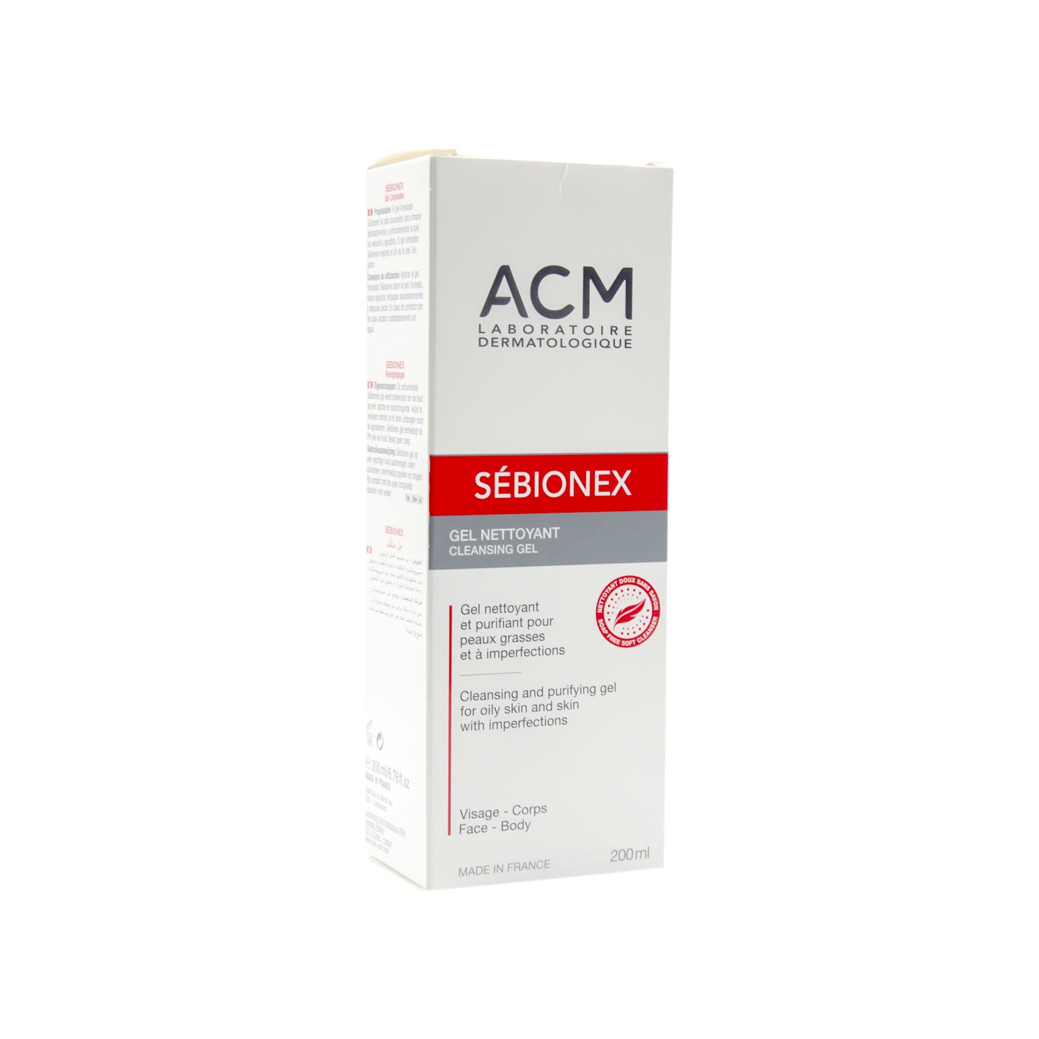 ACM Sebionex Body & Facial Cleansing Gel for Oily Skin - soap free
