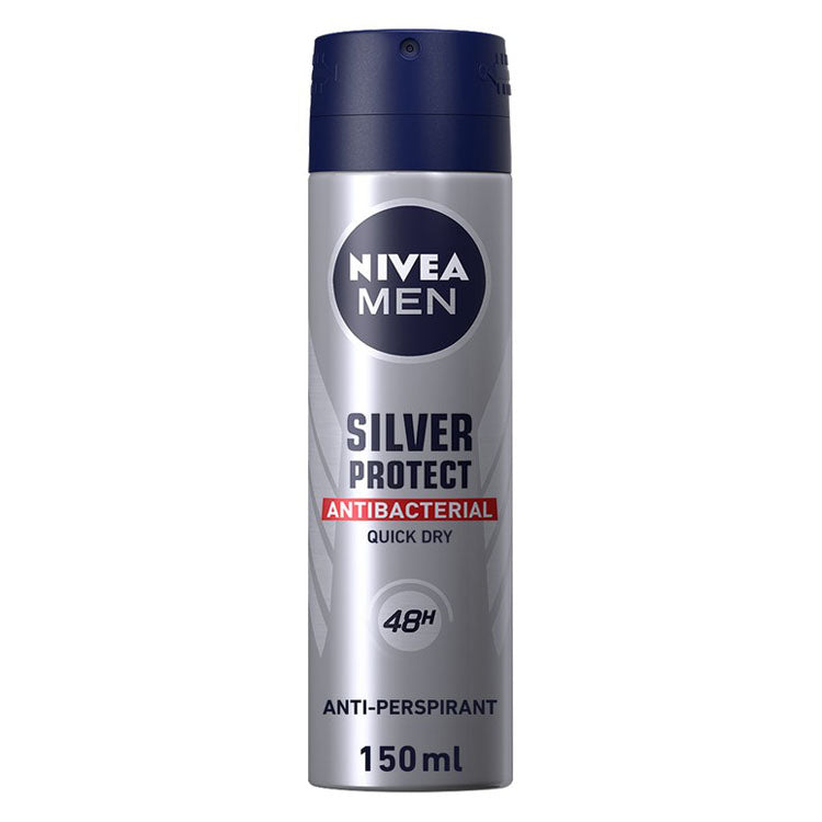 NIVEA Men Silver Protect 48H Antibacterial & Antiperspirant Deodorant Spray
