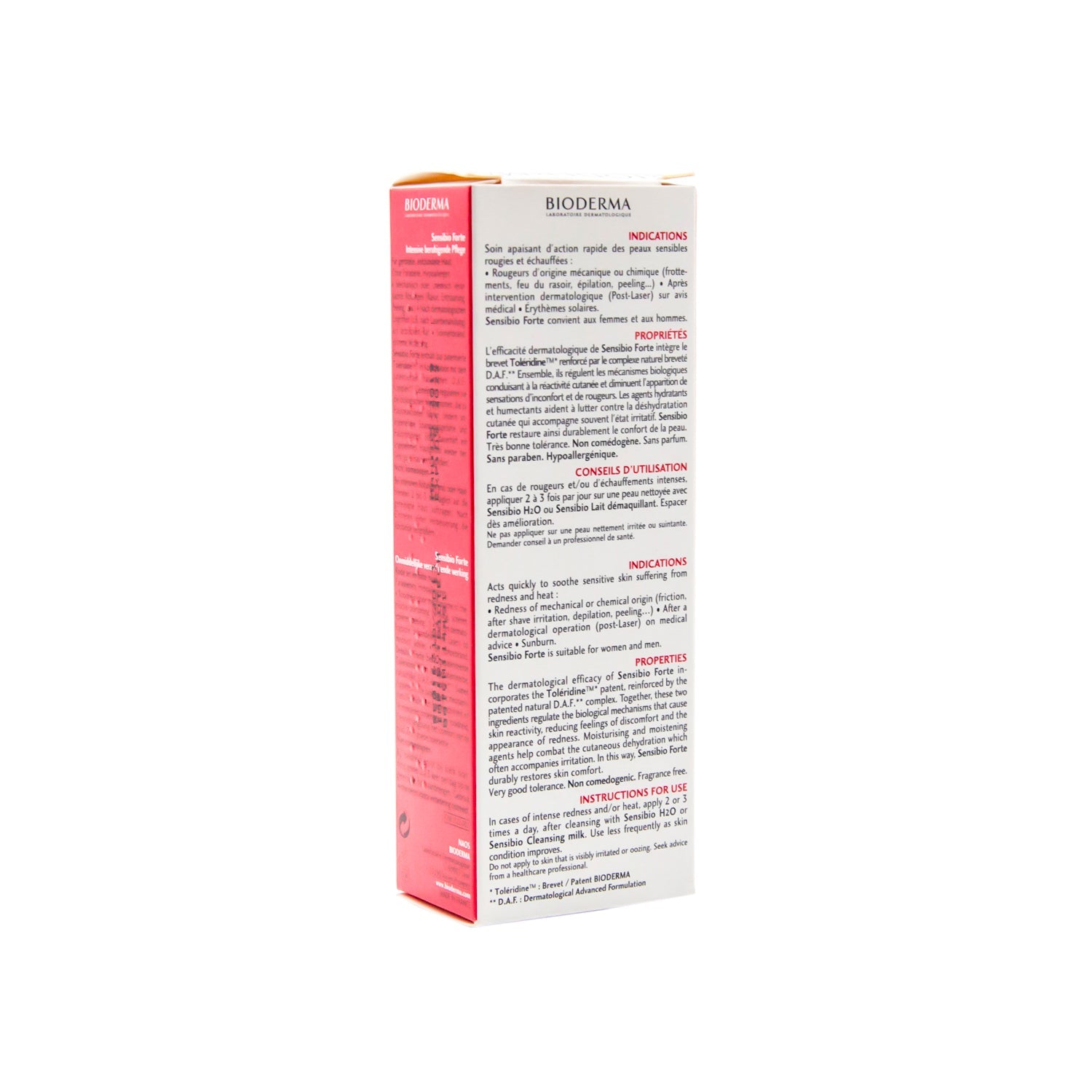 Bioderma Sensibio Forte Hypoallergenic Soothing Cream for Reddened Sensitive Skin - fragrance free, non comedogenic