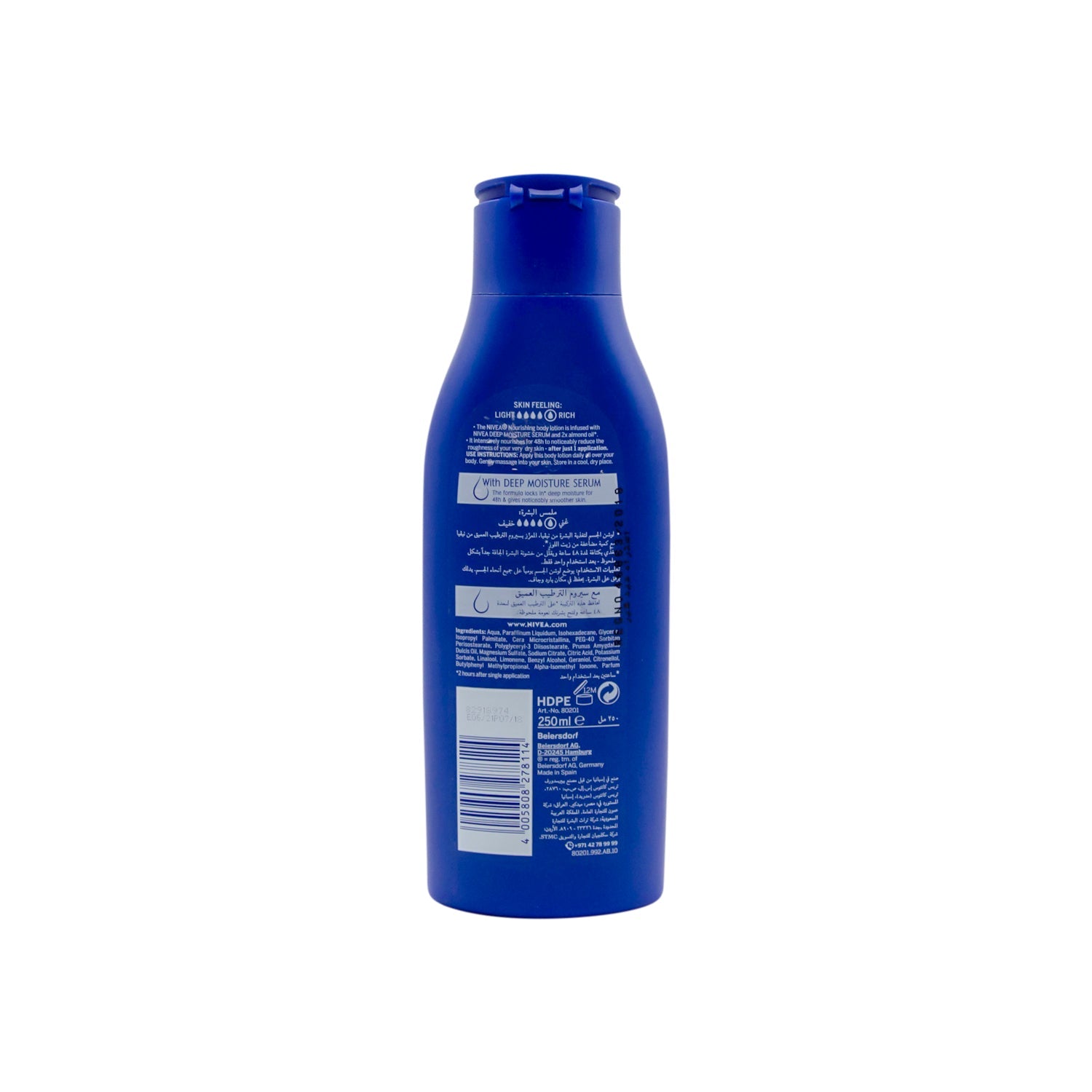 NIVEA Nourishing Body Lotion with Almond Oil & Vitamin E for Dry to Very Dry Skin - parabens free