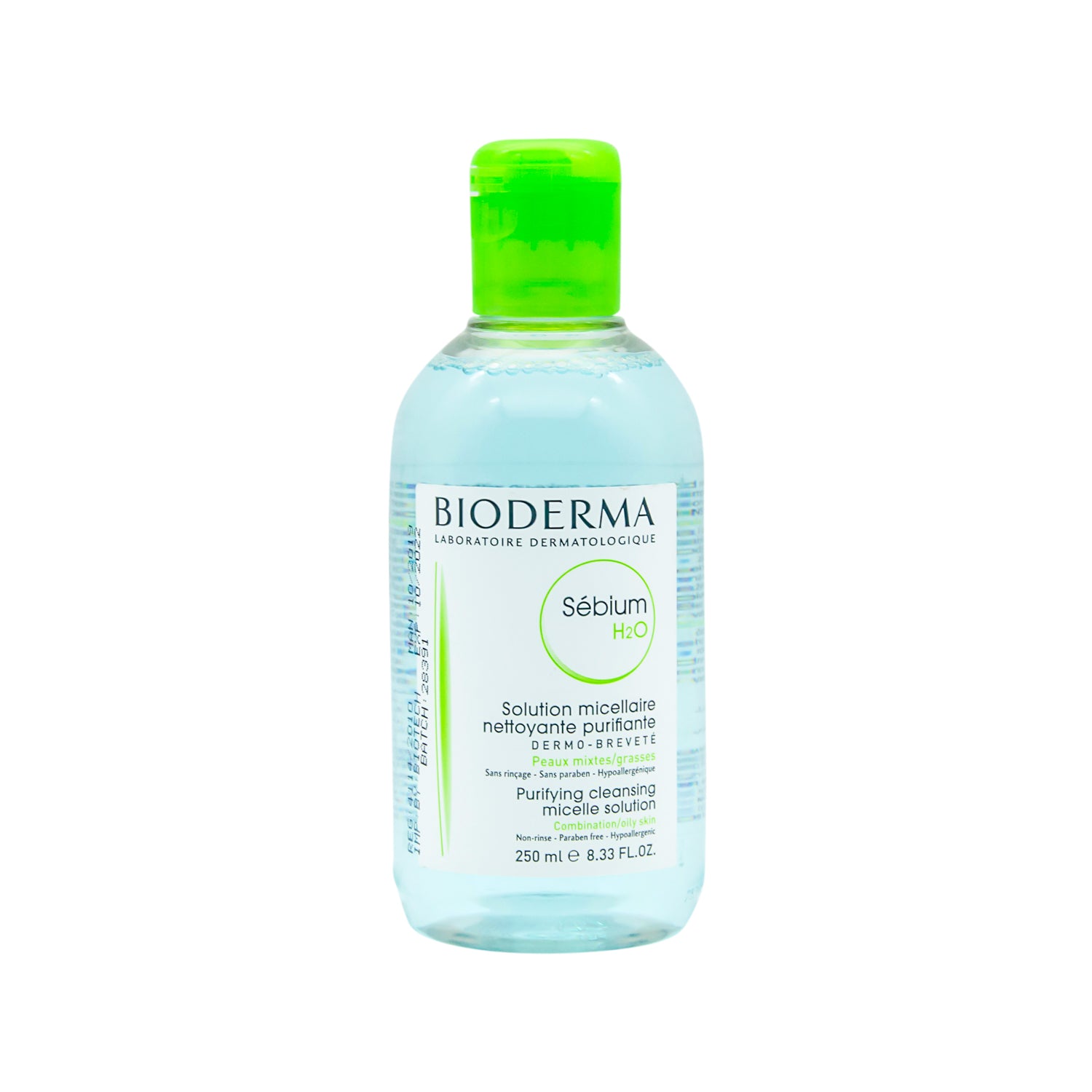 Bioderma Sebium H2O Hypoallergenic Purifying Cleansing Micellar Water for Combination & Oily Skin - parabens free